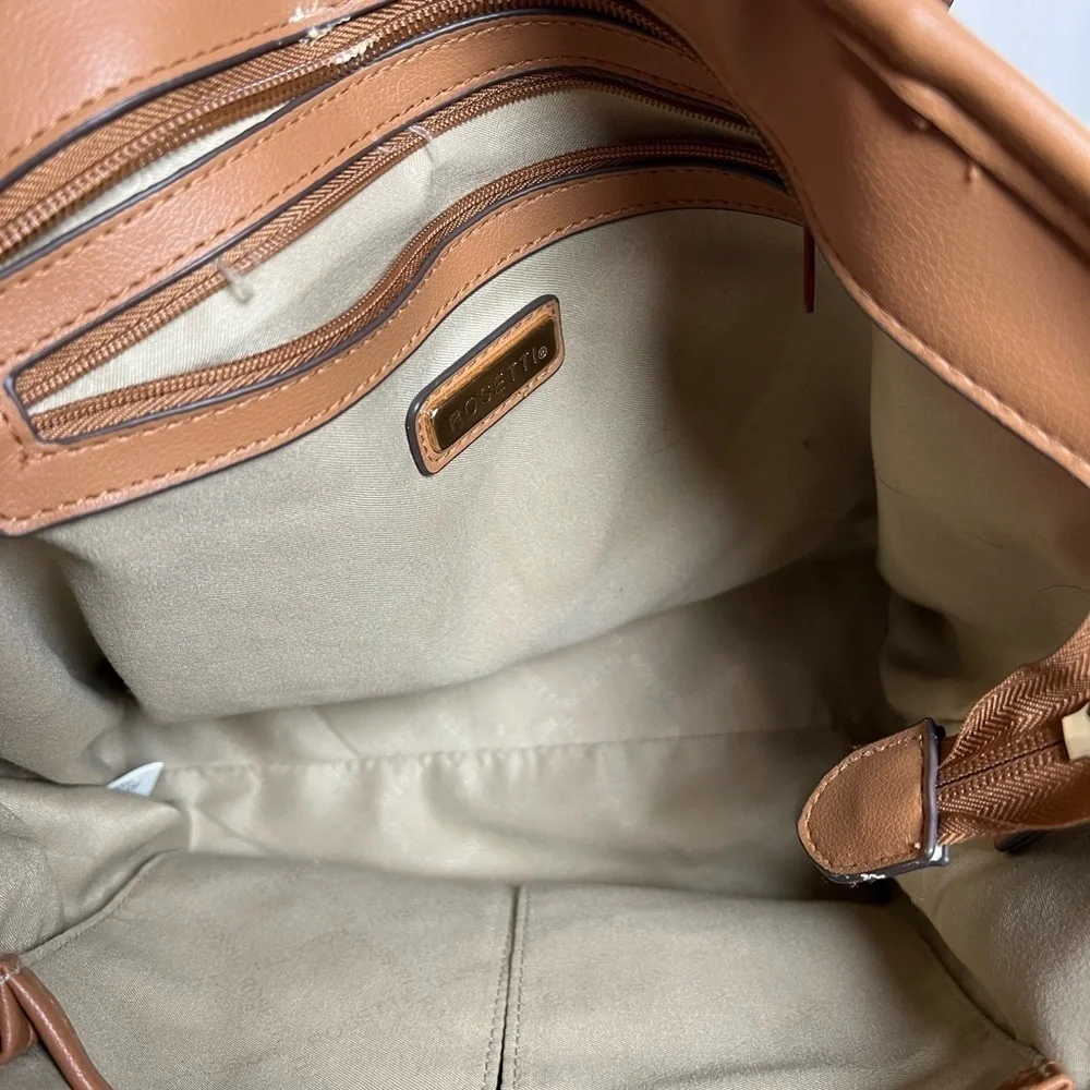 Rosetti Brown Blue Pink Tote Bag with Elegant Design